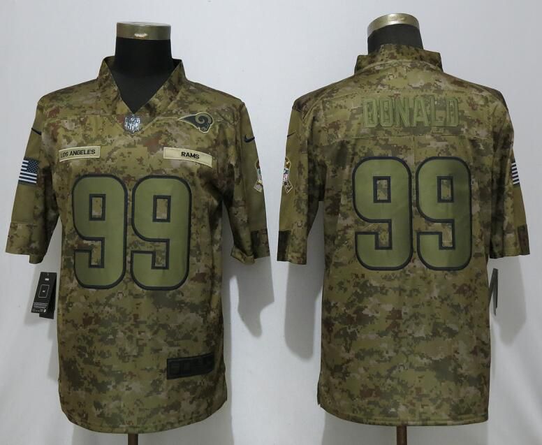 Men Los Angeles Rams #99 Donald Nike Camo Salute to Service Limited NFL Jerseys